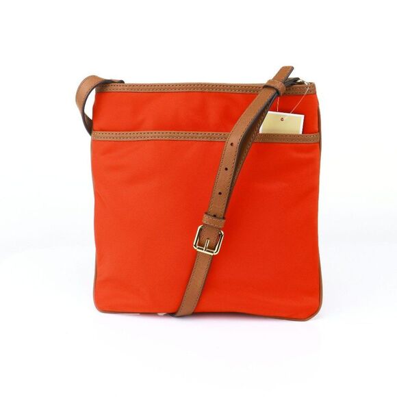 NWT Michael Kors Nylon Large Pocket Crossbody Bag Mandarin Orange - Picture 7 of 11